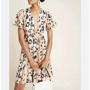 Anthropologie HUTCH Blaise Wrap Mini Dress size Large